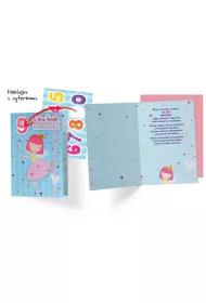Kukartka Karnet. Urodziny dzieci�ce (wymienne cyferki, ksi�niczka) DKP-049