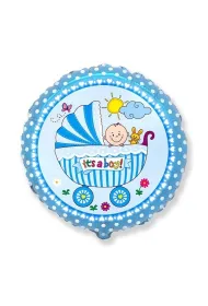 Balon foliowy W�zek dla ch�opca 45cm