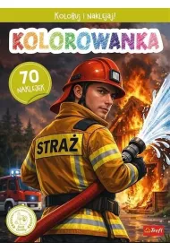 Stra�ak OSP. Kolorowanka z naklejkami
