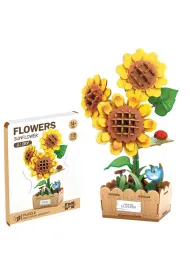 Puzzle Drewniane kwiatki 3D - S�oneczniki, 116el. Askato