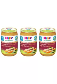 Hipp Dla Maych Smakoszy Kasza bulgur z warzywami mango i kurczakiem po 9. miesicu zestaw 3 x 220 g Bio