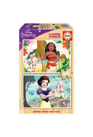 Puzzle drewniane 2x50 el. Vaiana Kr�lewna �nie�ka Educa