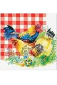 Paw Serwetka Lunch Decor Chicken Couple 33x33 20szt./op.