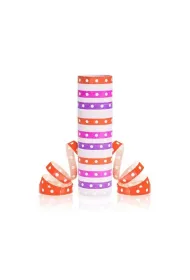 Godan Serpentyna Groszki i paski r�owo-czerwone 18p/4m