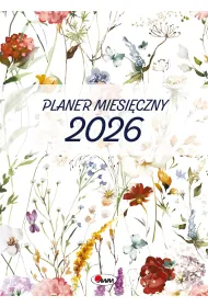Kalendarz 2026 planer miesi�czny A4 Kwiaty