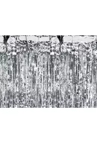 PartyDeco Kurtyna Party srebrny 100x200cm