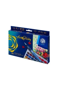 Astra Zestaw farb akwarelowych ART&HOBBY 36 kol + p�dzelek wodny + paletka