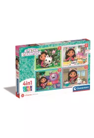 Puzzle 4w1 12+16+20+24 el. Super Kolor Koci Domek Gabi Clementoni