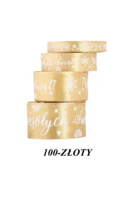 Pogotowie Florystyczno �lubne Wst��ka satynowa Weso�ych �wi�t 50mm/22mb