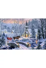 Norimpex Diamentowa mozaika - Zima �wi�teczna wycieczka bryczk� 30x40cm