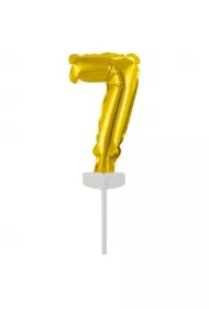 Amscan Balon foliowy mini cyfra 7 z�ota 7,5x12cm