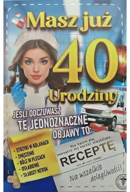 Yeku Karnet urodziny 40