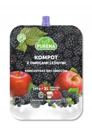 Purena Koncentrat kompotu z owocami lenymi na 2 l 340 g