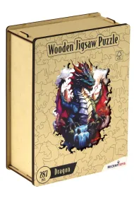 Puzzle 287 drewniane kolorowe Smok Recent Toys