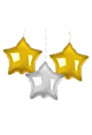 Godan Balony foliowe B&C Gwiazdy 3 szt.