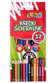 Penmate Kolori Premium Kredki o��wkowe tr�jk�tne �cieralne 12 kolor�w