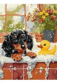 Ideyka Malowanie po numerach - K�piel z kaczuszk� 30x40cm