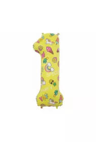 Godan Balon foliowy cyfra 1 z nadrukiem 78 cm