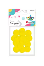 Titanum Pompony poliestrowe intensywny ��ty 18mm