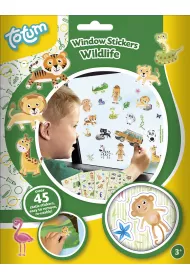 Totum Naklejki na szyb wielorazowe okienne Dzikie Zwierzta