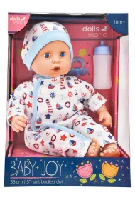 Dolls World Lalka Baby Joy 38cm ubranko bia�e
