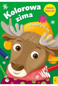 Kolorowa zima z reniferkiem