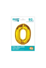 Godan Balon foliowy Smart cyfra 0 z�ota 92cm