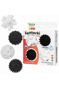 Sensorki Tullo Pi�ki sensoryczne czarno-bia�e 4 szt. bez dziurki