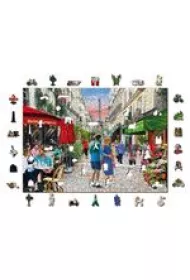Puzzle drewniane 750 el. Z figurkami. Bistro w Pary�u Wooden.City