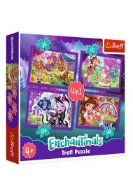 Puzzle 4w1 Zabawa z pupilami Trefl