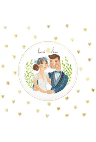 Henry Karnet z k�kiem z bilecikiem �lub - M�oda para