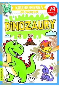 Dinozaury. Kolorowanka ze wzorem