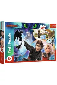 Puzzle 100 el. W krainie smok�w Trefl