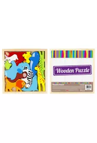 Puzzle Uk�adanka drewniana 12 el. Zwierz�ta Mega Creative