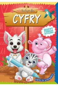 Minikaligrafia. Cyfry. Zeszyt z rowkami do pisania