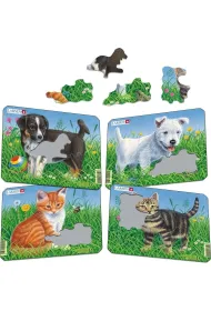 Puzzle 7 el. Koty i psy Larsen