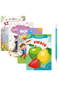 Pakiet dla przedszkolaka: Moje pierwsze szlaczki, Ucz� si� pisa�. Literki, Ma�y ucze�. Moje labirynty, Maluszkowe malowanie. Owoce, O��wek tr�jk�tny pastelowy HB