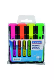 Donau Zestaw 4 zakre�laczy fluorescencyjnych 1-5mm 4 szt.