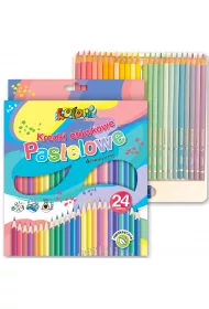 Penmate Kolori Premium Kredki o��wkowe pastelowe tr�jk�tne + temper�wka 24 kolory