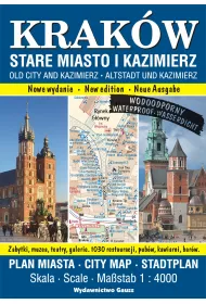 Krak�w. Stare Miasto i Kazimierz. Plan miasta w skali 1:4 000 (wersja wodoodporna)