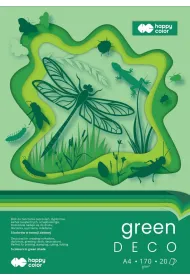 Blok Hobby Deco Green A4 170g.20ark. 5 kolor�w Happy Color