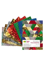 Happy Color Blok HOLOGRAPHIC A5 70g 10 arkuszy 5 kolor�w, 5 motyw�w