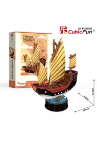 Puzzle 3D 62 el. �aglowiec Chinese Sailboat Cubic Fun