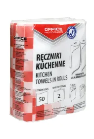 R�czniki kuchenne celulozowe OFFICE PRODUCTS, 2-warstwowe, 50 listk�w, 9,25m, 2szt., bia�e 22047139-14