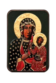 Ikona srebrna Matka Bo�a Cz�stochowska 10,7x15cm