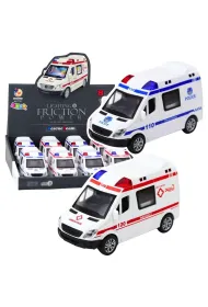 Policyjny Karetka ze �wiat�em i d�wi�kiem MIX LeanToys