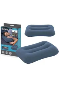 Dmuchana poduszka welurowa niebieska 42cm Bestway