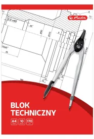 Herlitz Blok techniczny A4 bia�y 10 kartek