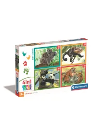 Puzzle 4w1 - SuperColor. Baby Cuddles (12+16+20+24 el.) Clementoni