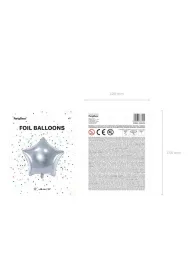 PartyDeco Balon foliowy Gwiazdka srebrna 48 cm